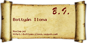 Bottyán Ilona névjegykártya